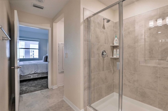 bathroom with an enclosed shower