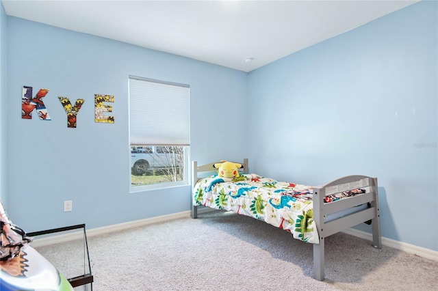 bedroom with carpet floors