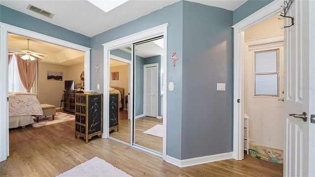 interior space featuring wood-type flooring