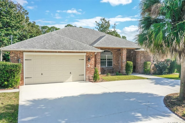 view of front facade with a garage