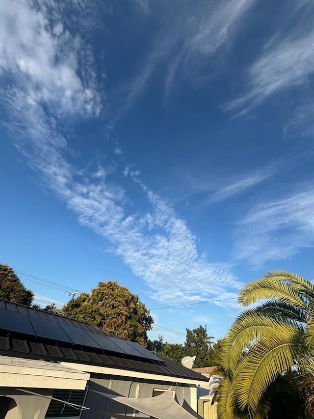 exterior space with solar panels