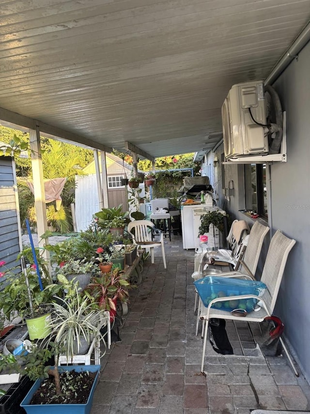 view of patio with washer / clothes dryer