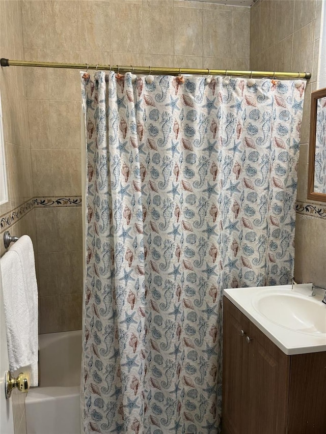 3565 NW 81st Ter, Miami, FL 33147 - bathroom featuring shower / tub combo and vanity