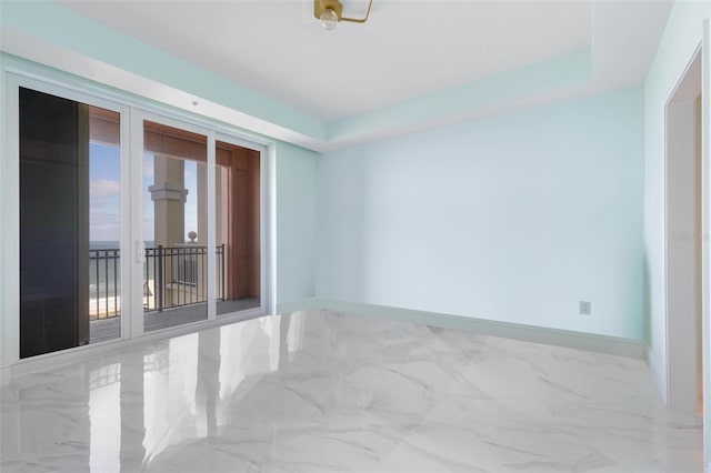 view of spare room