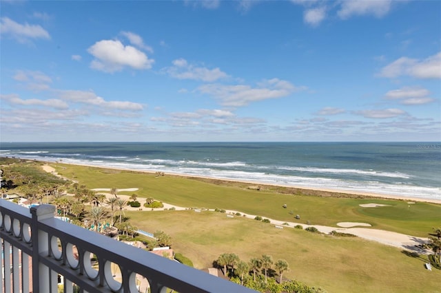water view featuring a beach view