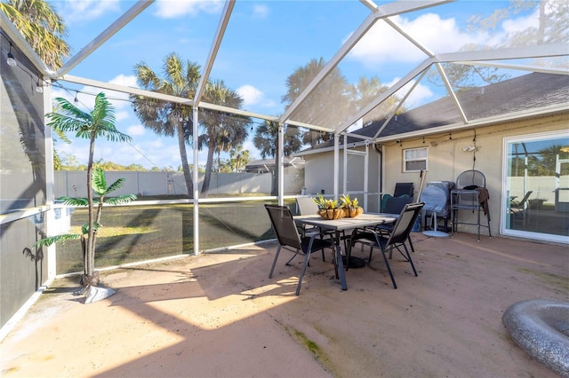 view of sunroom