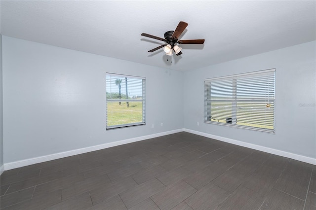 empty room with ceiling fan