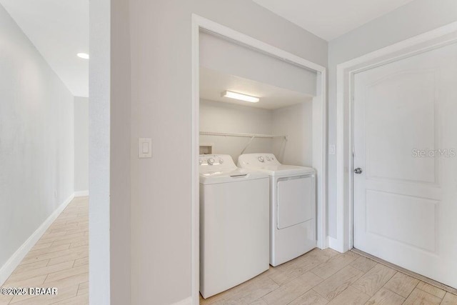 laundry area featuring washer and clothes dryer