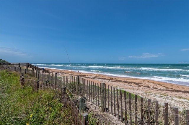 water view featuring a beach view