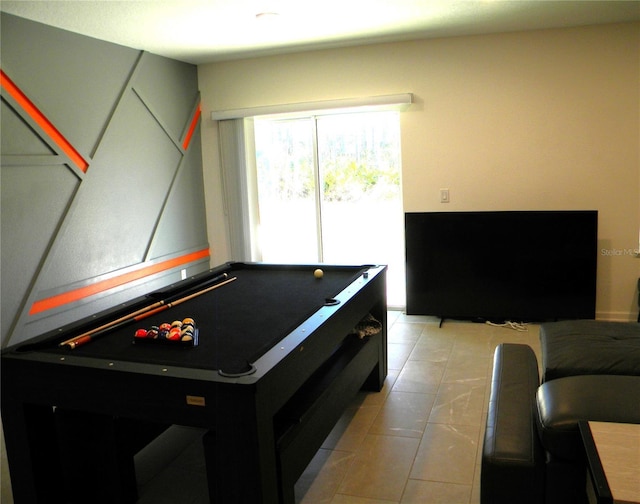 recreation room featuring billiards