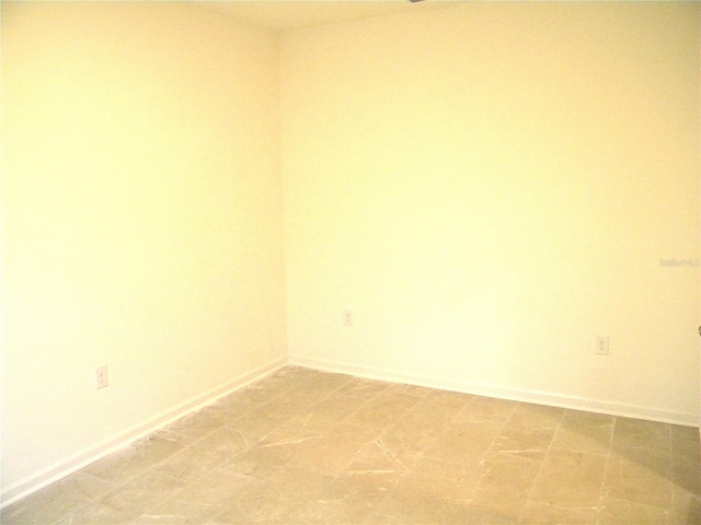 view of spare room
