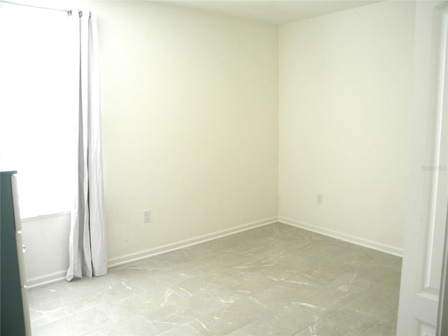 view of spare room
