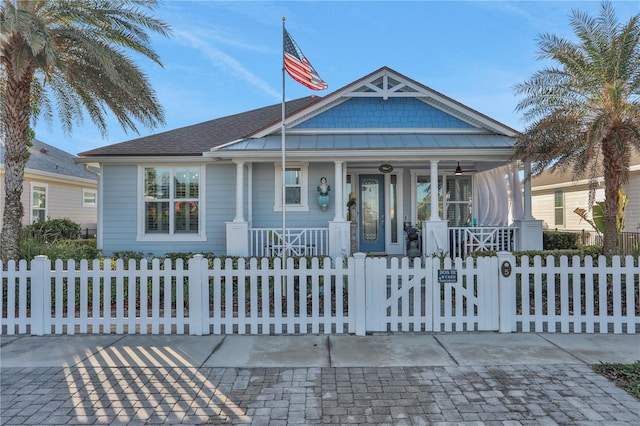 view of front of property with covered porch