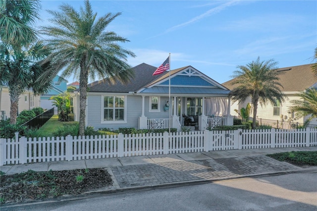 view of front of property with a porch