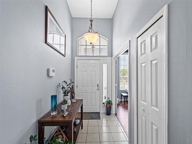 view of tiled entryway