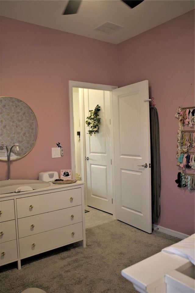 view of carpeted bedroom