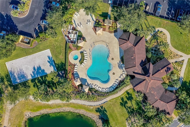 birds eye view of property