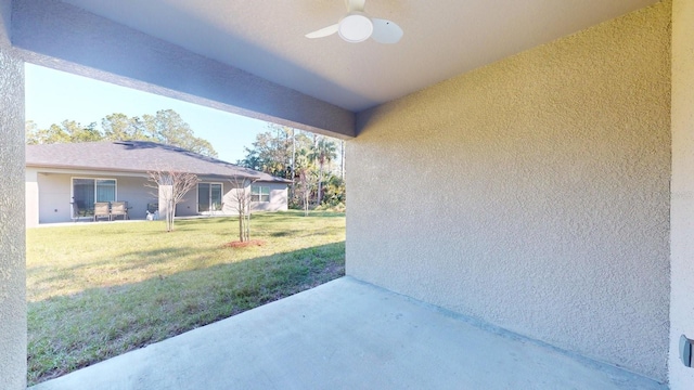 view of patio / terrace with ceiling fan