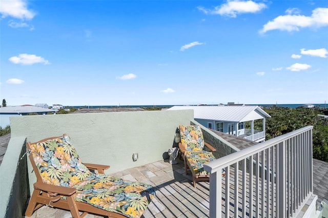 dock area with a balcony