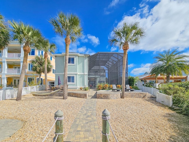 exterior space with a lanai