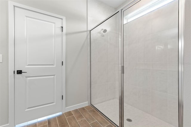 bathroom with an enclosed shower