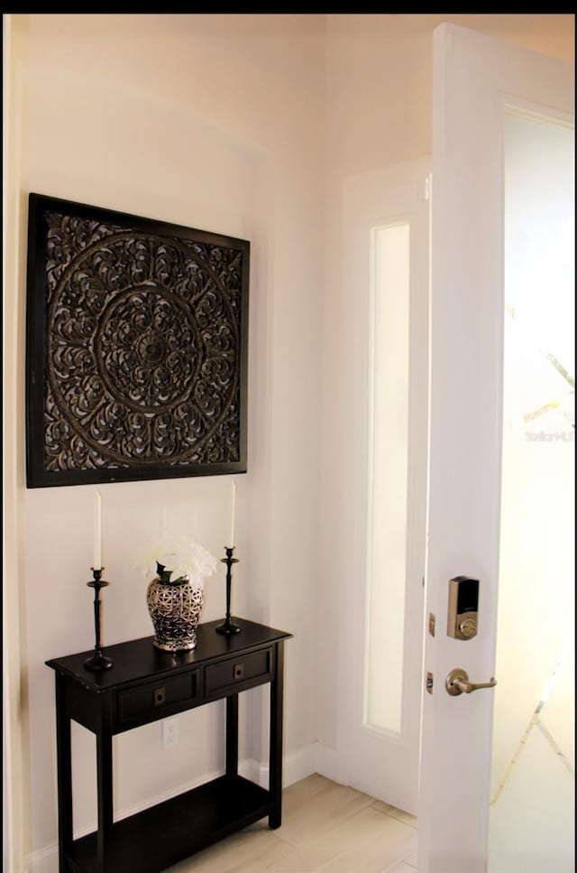 interior space with baseboards