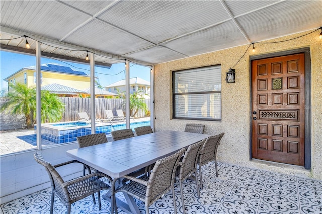 view of sunroom