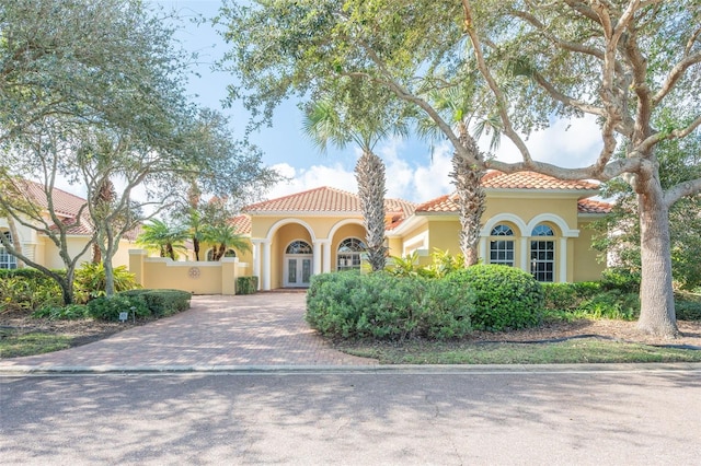 mediterranean / spanish house with french doors