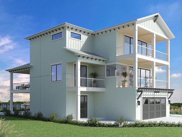 view of property exterior featuring a garage