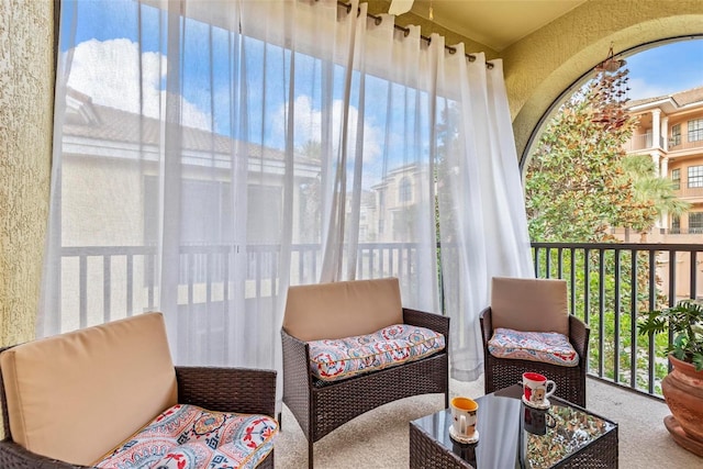 view of sunroom