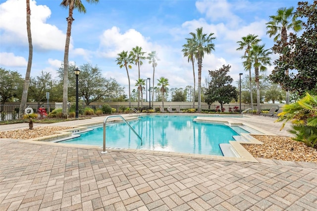 view of pool featuring a patio area