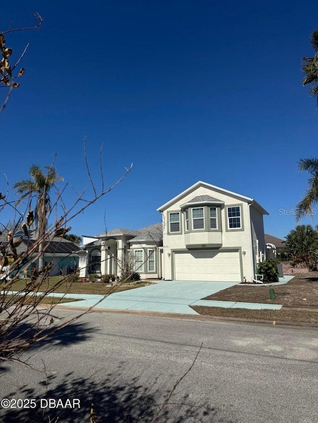 view of property with a garage