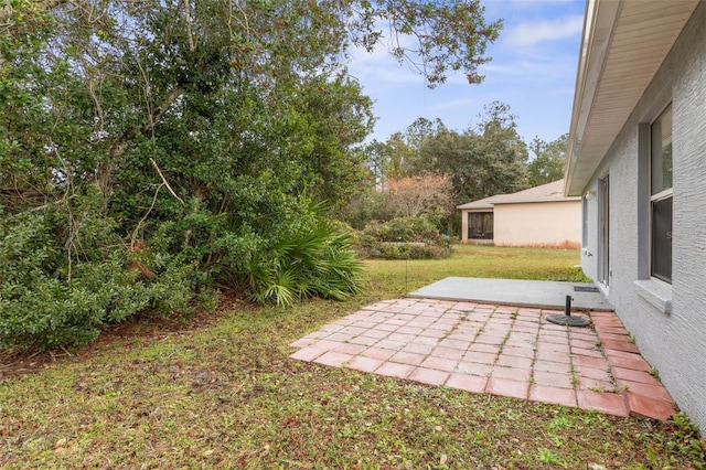 view of yard featuring a patio area