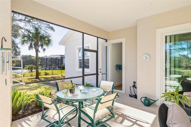 view of sunroom / solarium