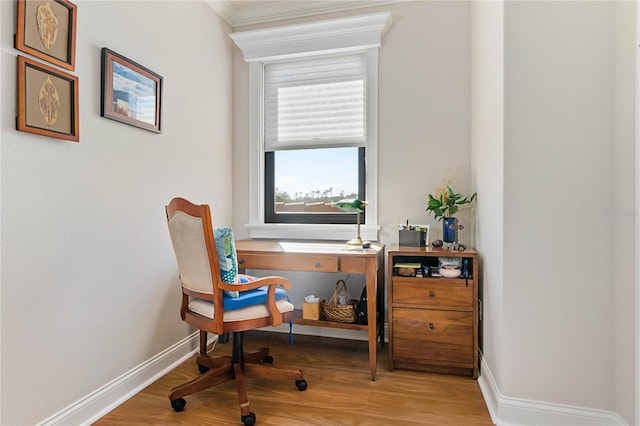 sitting room featuring hardwood / wood-style floors