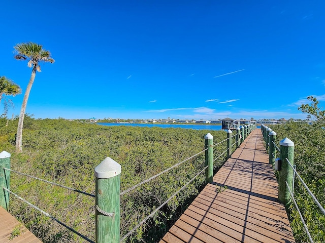 view of home's community featuring a water view