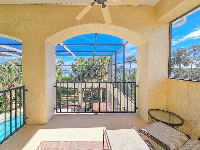 view of patio / terrace featuring a balcony