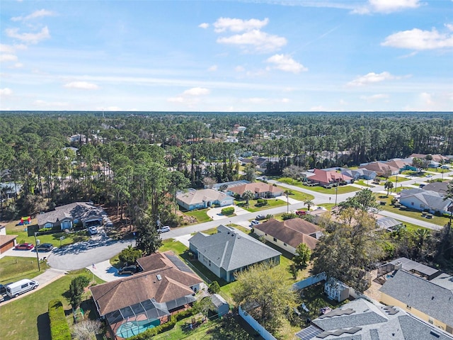 aerial view with a residential view