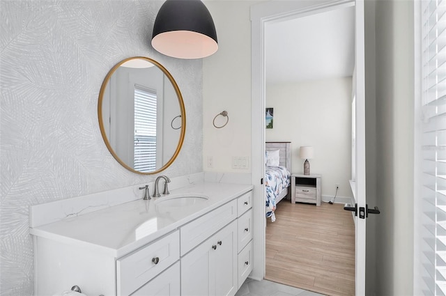 bathroom with vanity