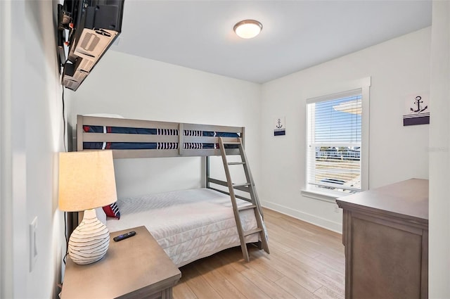 bedroom featuring light hardwood / wood-style flooring