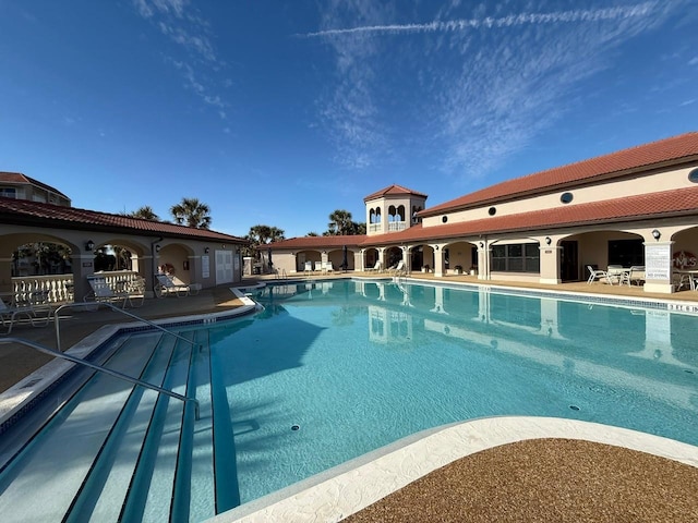 view of pool with a patio