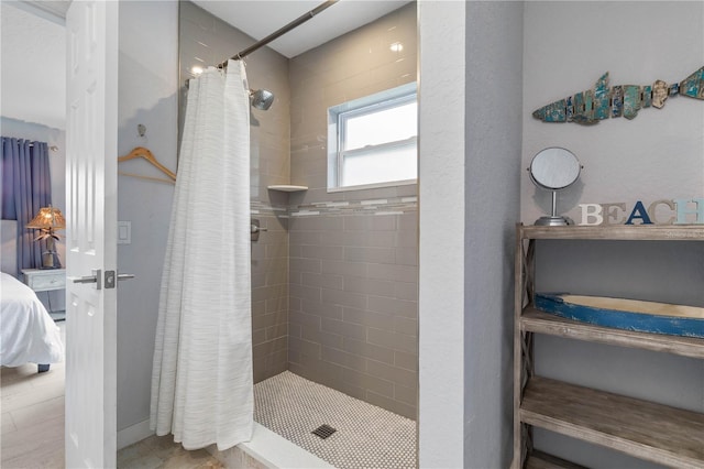 bathroom with walk in shower