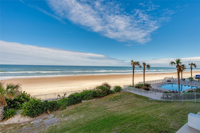 water view featuring a view of the beach