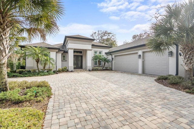 view of front of house featuring a garage