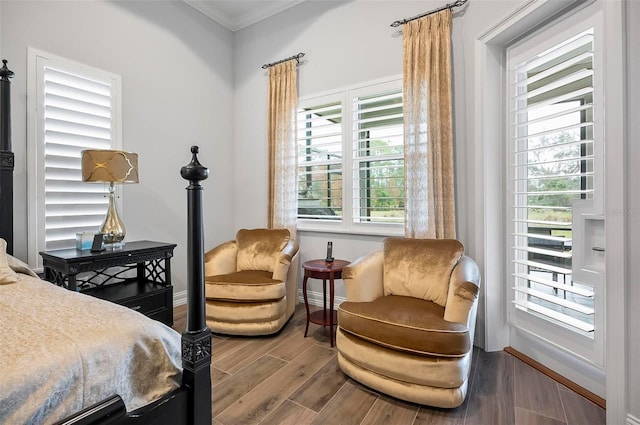 bedroom featuring ornamental molding