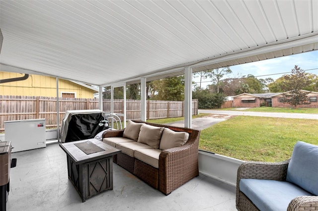 view of sunroom / solarium