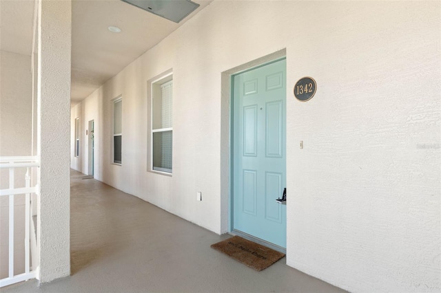 view of doorway to property