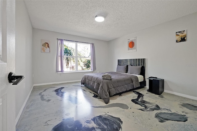 bedroom with a textured ceiling