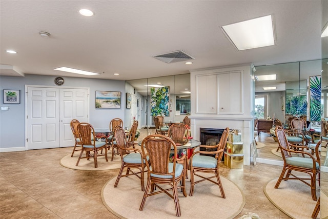 view of dining area