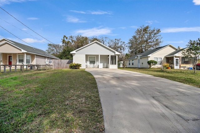 view of front of home with a front yard